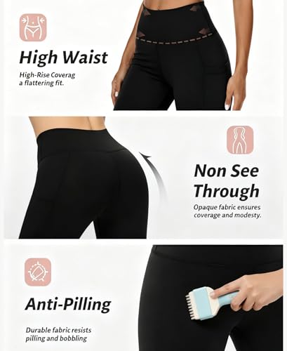 FULLSOFT 7 Pack Leggings for Women - High Waisted Tummy Control Workout Yoga Running Tights Pants - Image 6