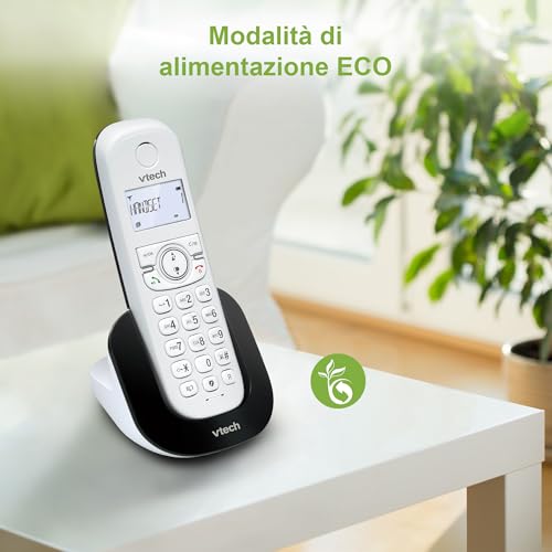 VTech CS1501 Schnurlostelefon Casa Duo, DECT-Telefon mit Freisprecheinrichtung und Anrufblockierung, Doppelladung, Anruferkennung, LCD Display mit Hintergrundbeleuchtung und Tastatur, ECO-Modus, weiß