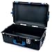 Pelican 1595 Case by ColorCase - Black - Large Sized Waterproof Case (Case Only) - Blue Handles & Latches