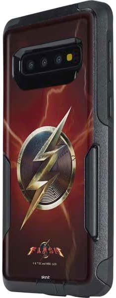 Skinit Decal Skin Compatible with OtterBox Commuter Galaxy S10 - Officially Licensed Warner Bros The Flash Movie: Logo Poster Design