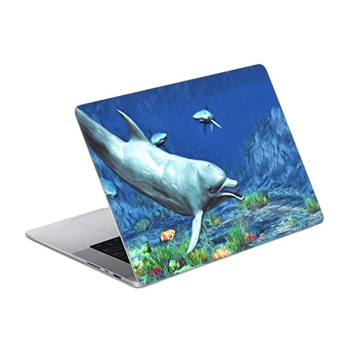 Autocollant vinyle MacBook Pro 16 A2485 skin dauphins Simone Gatterwe