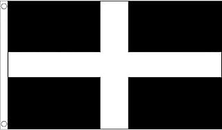 FlagSuperstore Cornwall Flag 5 x 3 FT - 100% Polyester With Eyelets - English County