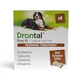 Bayer Drontal Plus Flavour Round and Tapewormer Pack of 8 Tablets - XL Dogs (35kg)