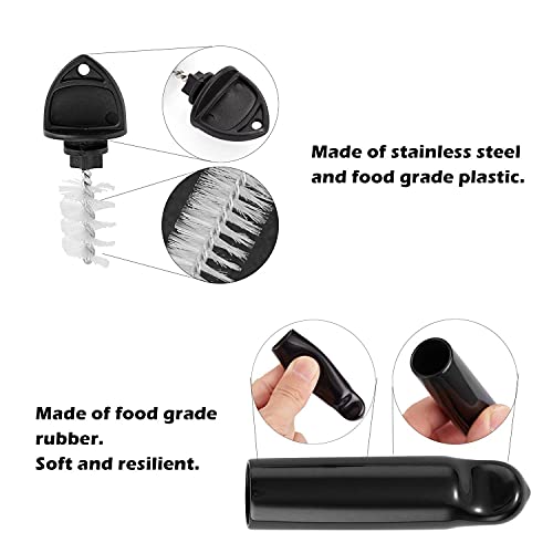Litkiwi Beer Faucet Home Brewing Wrench,With 6 Pcs Beer Plugs Tap Brush,6 Pcs Faucet Rubber Tap Soother Sanitary Covers And 2 Pcs Long Cleaning Brush For Most Standard American Draft Beer Faucet #TOP1