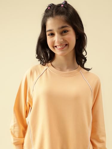 Image of Li'l Tomatoes Girls Tracksuit Set| Winter Looper Sweatshirt with Pajama| Kids Casual Co-Ord Set| 9-16 Years