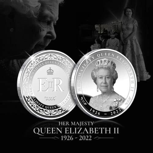 Ombhsd Queen Elizabeth II The Life of Her Majesty Mint Medallion Coins, 2022 Platinum Jubilee Commemorative Royal Collectible Coin Souvenir Gift Home Decor, One Size