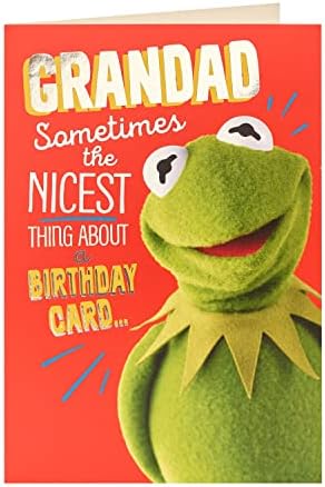 The Muppets Grandad Birthday Card - Funny Birthday Card for Him - Kermit The Frog