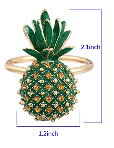 Honbeanify Fly Way 9Pcs Pineapple Napkin Rings Decorate Your Table In Christmas, Thanksgiving, Birthday Party, Wedding, Friends Dinner, Business Banquet And Other Festivals And Occasions. (11) #TOP1