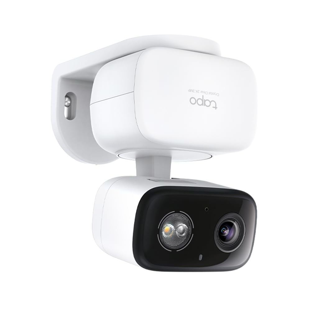 Tapo C216 2K 3MP Telecamera esterna 360 ° Pan/Tilt, Visione notturna a colori IP65, Telecamera di sicurezza WiFi esterna, Rilevamento intelligente AI, Faretti, Telecamere interne Sicurezza domestica