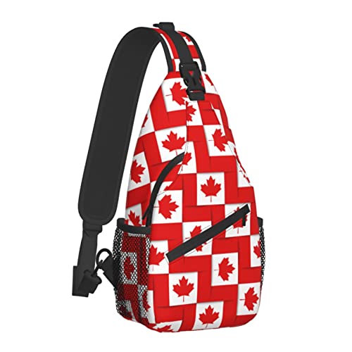 ASYG Canada Sling Bag Canada Flag Crossbody Chest Daypack Casual Backpack Maple Leaf Shoulder Bag For Travel Picnic2