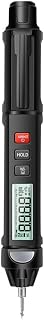 Non Contact Voltage Tester Pen 12 1000V with LCD Backlight | Adjustable Sensitivity, Audible Visual Alert, Flashlight for Low Light, Black ABS with Two Button Batteries