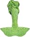 DDMY Mermaid Tail Blanket for Kids Teens Adult, Handmade Wave Mermaid, Crochet Knitting Blanket, Seasons Warm Soft Living Room Sleeping Bag, Best Birthday Christmas Gift, Green