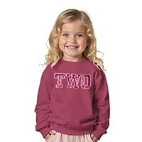 Baby Mädchen Geburtstag Sweatshirt Schwester Kinder Outfits Glitzer Stickerei Pullover 2-9 Jahre Geburtstagparty Kostüm Autumn Langarm Babykleidung Rundhals Langarmshirt(Dunkelrosa,2 Jahre)