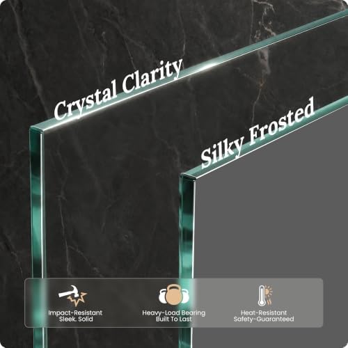 Ironovacage Glass Shower Door Sliding, 56-60"W x 72"H, Matte Black, Frosted — view 5
