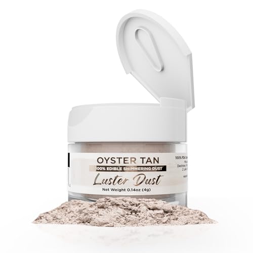 image for Luster Dust - Oyster Tan (4g 1x Jar) | Edible Vegan Dust & Paint for C
