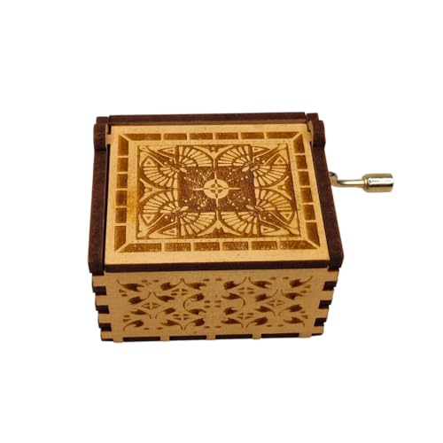 Image of Zesta Pink Panther Wooden Musical Box Gift | Vintage Music Crank Mini Collectible for Girlfriend, Boyfriend, Husband, Wife | Unique Musical Gifts for Music Lovers | Classic Wooden Box