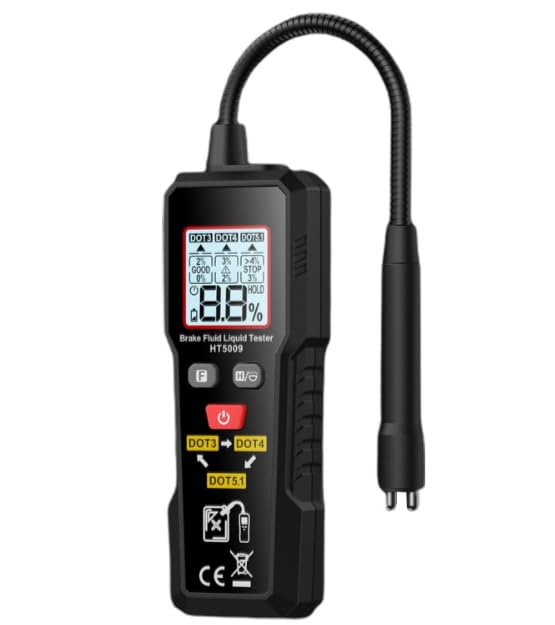 Testeur de liquide de frein pour voiture et moto compatible DOT3 DOT4 DOT5.1