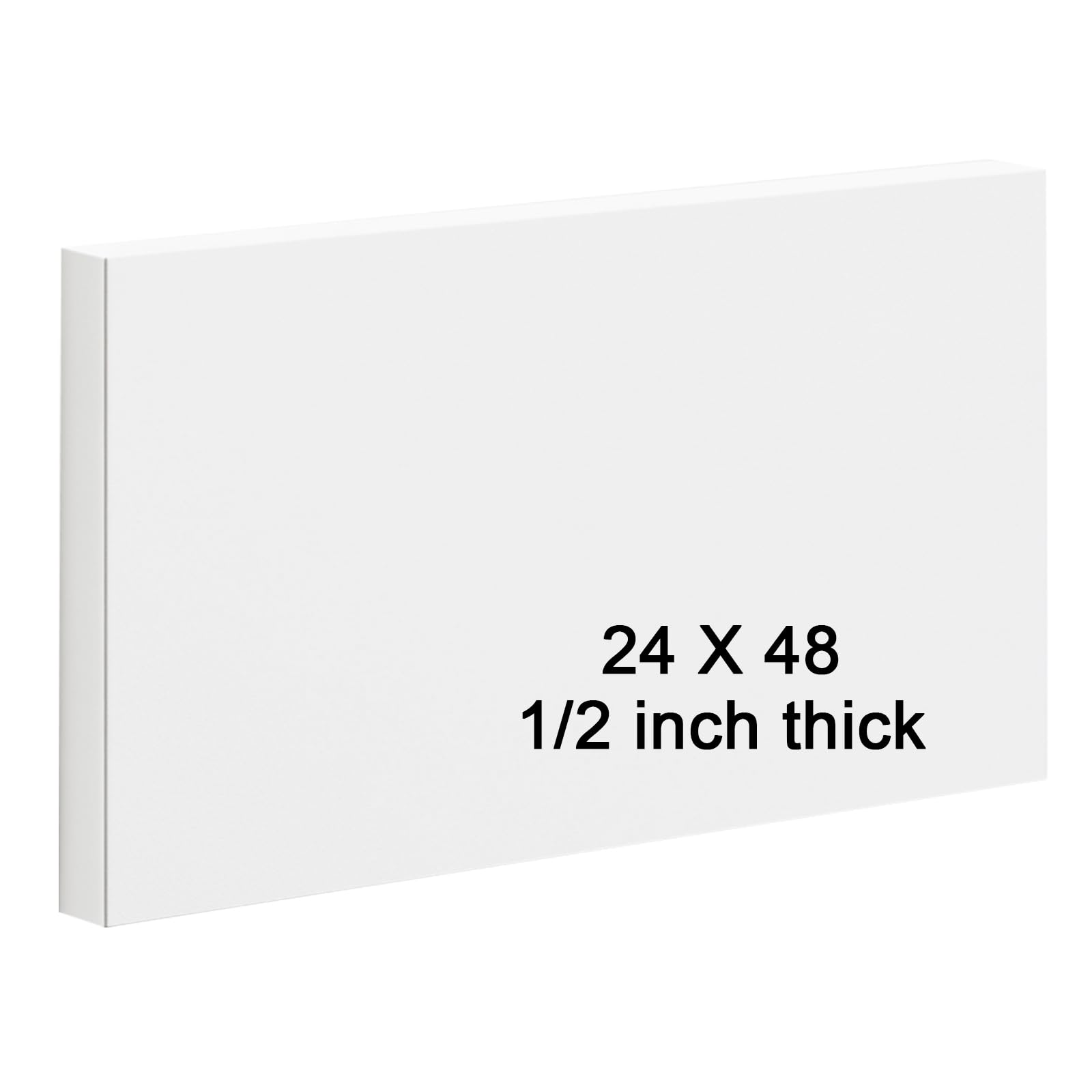 HDPE Sheet 1/2-24" x 48" High Density Polyethylene Sheets with Protective Film 1/2 Thick HDPE Plastic Sheet Board Solid Plastic Block for Flat Panel