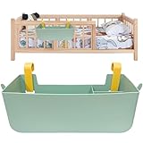 Starfa Wickeltisch-Organisator, Wickel-Organizer, hängende Aufbewahrung am Bett mit 4 Haken für Kinderbett, Bücherregal, Schlafsaal (grün)