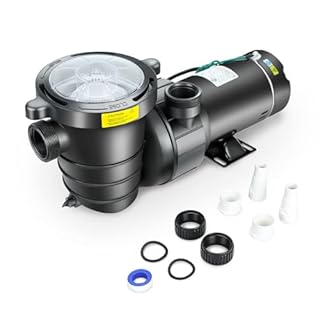 1.5 HP In/Above Ground Swimming Pool Pump, 110V 5580GPH Single Speed Pool Water Pumps lnground Above Ground with Filter Basket