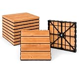 Acomoda Textil - Baldosa de Madera Encajable 29x29 cm para Exterior e Interior, 12 Ud)