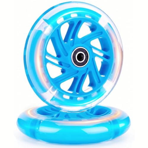 AOWESM 120mm Light up Scooter Wheels - Flash Kick Scooter