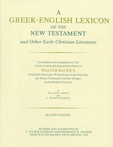  A Greek-English Lexicon of the New Testament and Other Early Christian Literatur Andrews livre En ligne