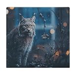 FodPand Female Lynx Square Cushion Memory Foam Seat Cushion Soft Comfort Chair Pad Anti-Slip Detachable Chair Cushions for Dining Car Office Home Decor 15X13.8 in