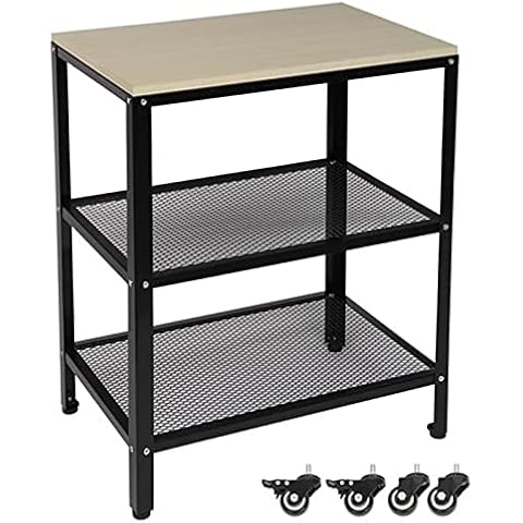 Siamrose 3-Tier Rolling Cart Kitchen Utility Microwave Cart Cover