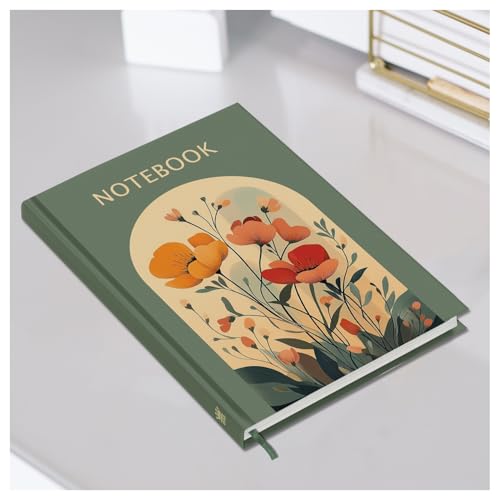 Image of Hard Bound Notebook for Girls & Women | A5 Ruled Journal | 192 Pages | 80 GSM Premium Paper | Designer Laminated Cover | Ribbon Bookmark | Notebook for School, College, Office, Journaling & Note Taking (DM4008)