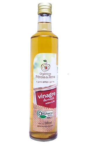 Vinagre de Maçã Orgânico Pérola da Terra Acidez 4,2% Vidro 500ml