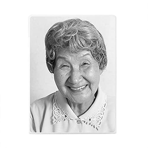 Custom Ceramic Memorial Photo Tile Personalized Headstone Picture Weatherproof Porcelain Monument Portrait Memorial Plaque for Tombstone Gravestone, Rectangle, 4 Inch