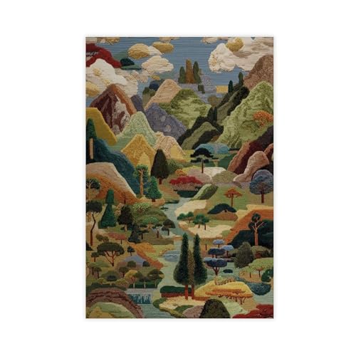 Impression sur toile forêt et rivières pour décorer la chambre à coucher
