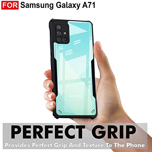 Image of Zapcase Back Case Cover for Samsung A71 | Compatible for Samsung A71 Back Case Cover | 360 Degree Back Cover Case | Clear Case with Camera Protection | (TPU + PC | Matte Black)