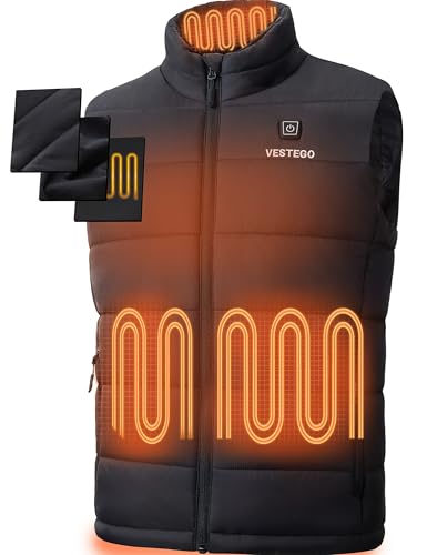 Vestego Heated Vest for Men (Battery Pack Included), Heated Jacket