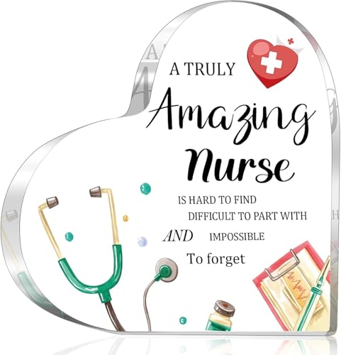 Image of Nurse day Gifts for Women Men Engraved Acrylic Plaque with Gift Box LPN RN Nurse Appreciation Gifts for Birthday Christmas Nurses Day Nurses Week Nurse Office Decor Nursing Student Graduation Gift