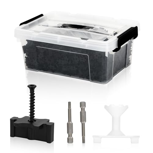 Upgraded 1250PCS Hidden Deck Fasteners for Composite Decking Boards – Universal Hidden Fasteners for Composite and Wood Decks