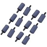 匠アクアテック 高温焼結 円筒形小型エアストーン 個別包装 12個入 25mm x 15mm グレー オゾン対応