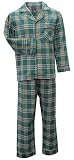 Foxfire Sleepwear 100% Cotton Plaid Flannel Long Sleeve Long Leg Set Green Size Large