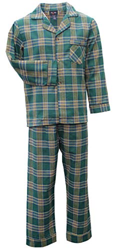 Foxfire Sleepwear 100% Cotton Plaid Flannel Long Sleeve Long Leg Set