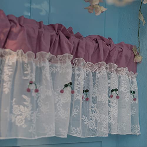 Cortina de ventana corta floral ideal para decorar el dormitorio infantil y el comedor 2