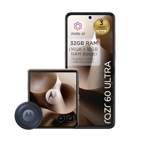 Motorola rarz 60 Ultra, 32GB (16GB+16GB RAM Boost)/512GB Madera, Sistema de cámaras de 50MP con Moto ai, batería 4500 mAh, cárga rápida de 68W, Snapdragon 8 Elite, + Moto Tag