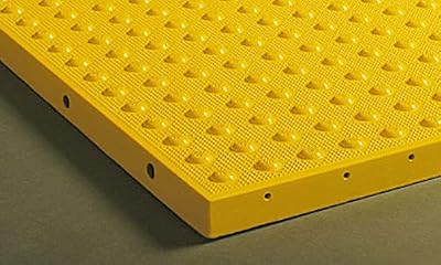 American Floor Mats ADA Compliant Detectable Warnings Surface Tactiles - Cast in Concrete Light Yellow 2' x 4'