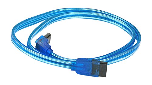 3 Pack, 24 inch SATA 6Gbps Cable w/Locking Latch (90 Degree to 180 Degree) UV Blue, CNE566450