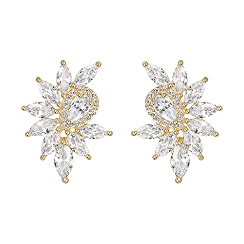 Pendientes de Mujer-Clearine para Novia Zirconia...