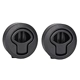 Hardtech1 2Pcs Black Plastic Slam Latch Flush Door Pull Latch for Boat Deck Hatch Flush Door Pull Latch