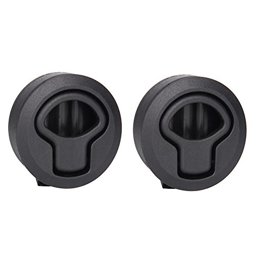 ADrivWell 2Pcs Black Plastic Slam Latch Flush Door Pull Latch for Boat Deck Hatch Flush Door Pull Latch