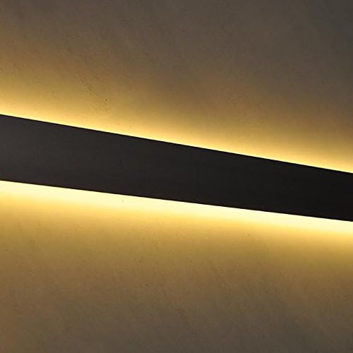Aluminum Channel System with Cover, End Caps, and Mounting Clips, for LED Strip Installations, Up/Down Indirect, Pack of 5x 1m Segments, 1904-UDI