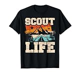 Scout Life Camping Tent Bonfire Firewood Campfire Camper Tee T-Shirt