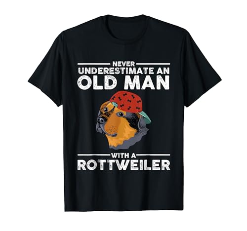 Rottweiler Art para hombres papá abuelo Rottie Lover Rottweiler Camiseta